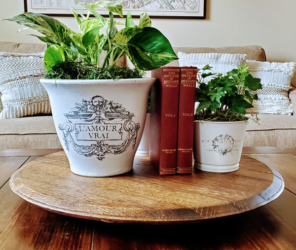 Reclaimed Barrel Lazy Susan